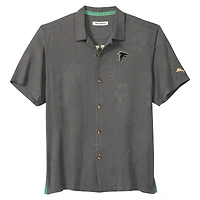 Men's Tommy Bahama  Gray Atlanta Falcons Catch of the Day IslandZone Button-Up Shirt