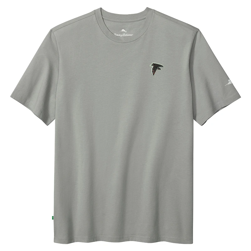 T-shirt Tommy Bahama gris pour homme des Falcons d'Atlanta Huddle & Hang Tens