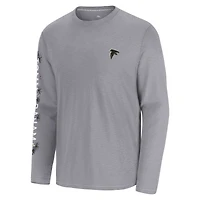 Men's Tommy Bahama  Gray Atlanta Falcons Oasis Endzone Lux Long Sleeve T-Shirt