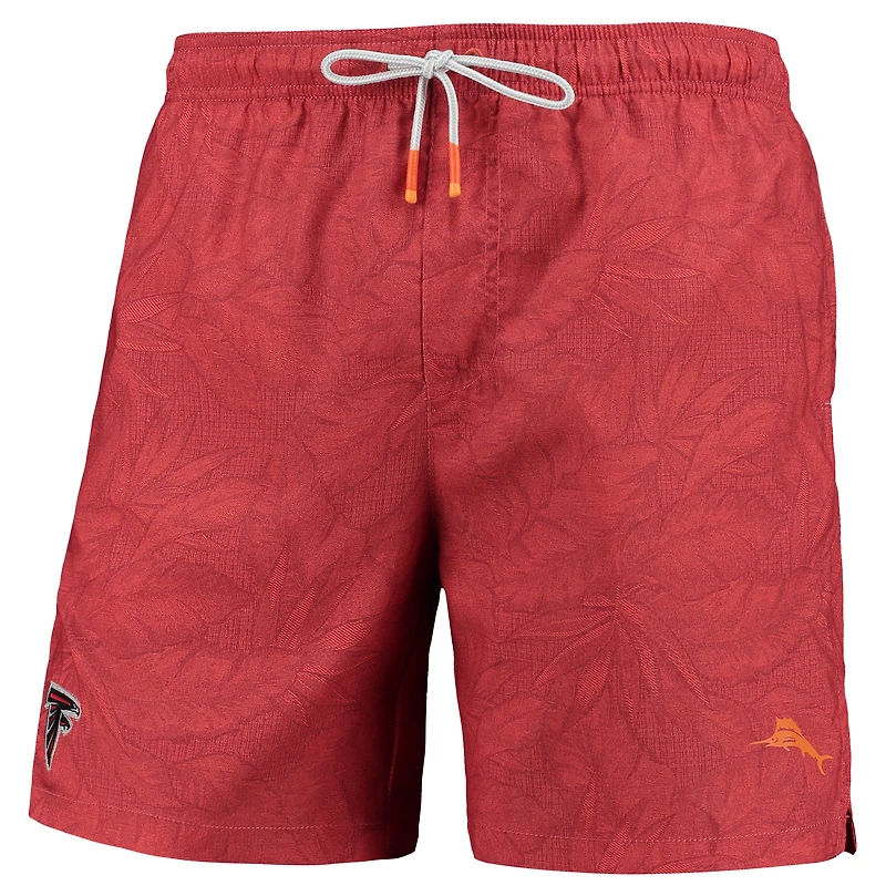 Maillot de bain pour homme Tommy Bahama Red Atlanta Falcons Naples Layered Leaves