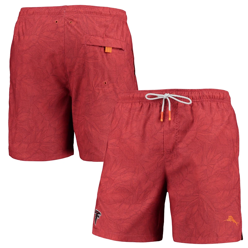 Maillot de bain pour homme Tommy Bahama Red Atlanta Falcons Naples Layered Leaves