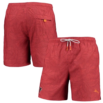Maillot de bain pour homme Tommy Bahama Red Atlanta Falcons Naples Layered Leaves