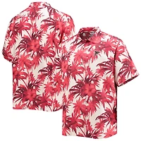 Tommy Bahama Red Atlanta Falcons Sport Harbor Island Hibiscus Camp Chemise boutonnée pour homme