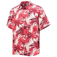 Tommy Bahama Red Atlanta Falcons Sport Harbor Island Hibiscus Camp Chemise boutonnée pour homme