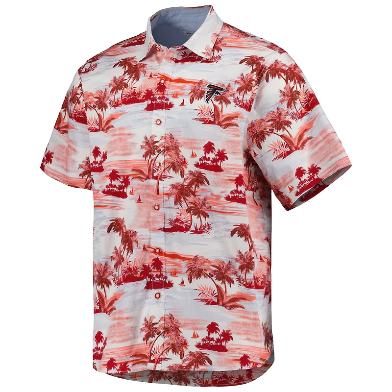 Men's Tommy Bahama Red Atlanta Falcons Sport Tropical Horizons Button-Up Shirt