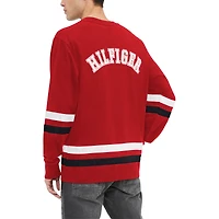 T-shirt à manches longues Tommy Hilfiger rouge/noir Atlanta Falcons Nolan pour hommes