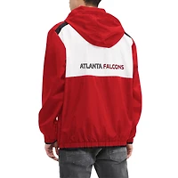Haut à capuche demi-zip Tommy Hilfiger pour hommes rouge/blanc Atlanta Falcons Carter