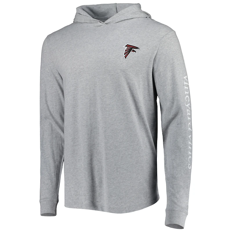 Men's Vineyard Vines Heathered Gray Atlanta Falcons Local Long Sleeve Hoodie T-Shirt