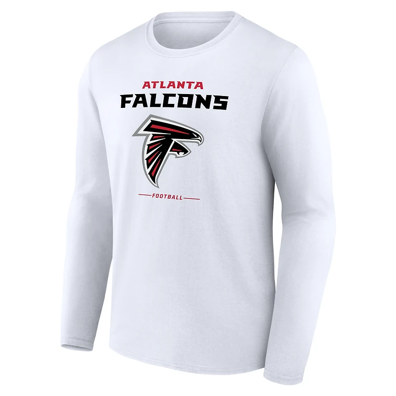 Men's  Black Atlanta Falcons Team Lockup Long Sleeve T-Shirt
