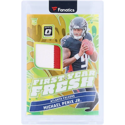Michael Penix Jr. Atlanta Falcons 2024 Panini Donruss Optic Dual-Color Relic Gold Prizm #FYF-MPJ #5/10 Rookie Card