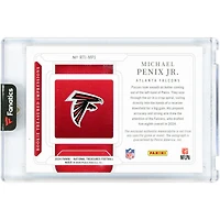Michael Penix Jr. Atlanta Falcons Autographed 2024 Panini National Treasures Dual-Color Jumbo Relic #RTI-MPJ #67/99 Rookie Card