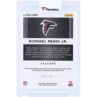 Carte recrue autographiée de Michael Penix Jr. (Atlanta Falcons) 2024 Panini Obsidian Jumbo Relic #RJJ-MPJ #/299