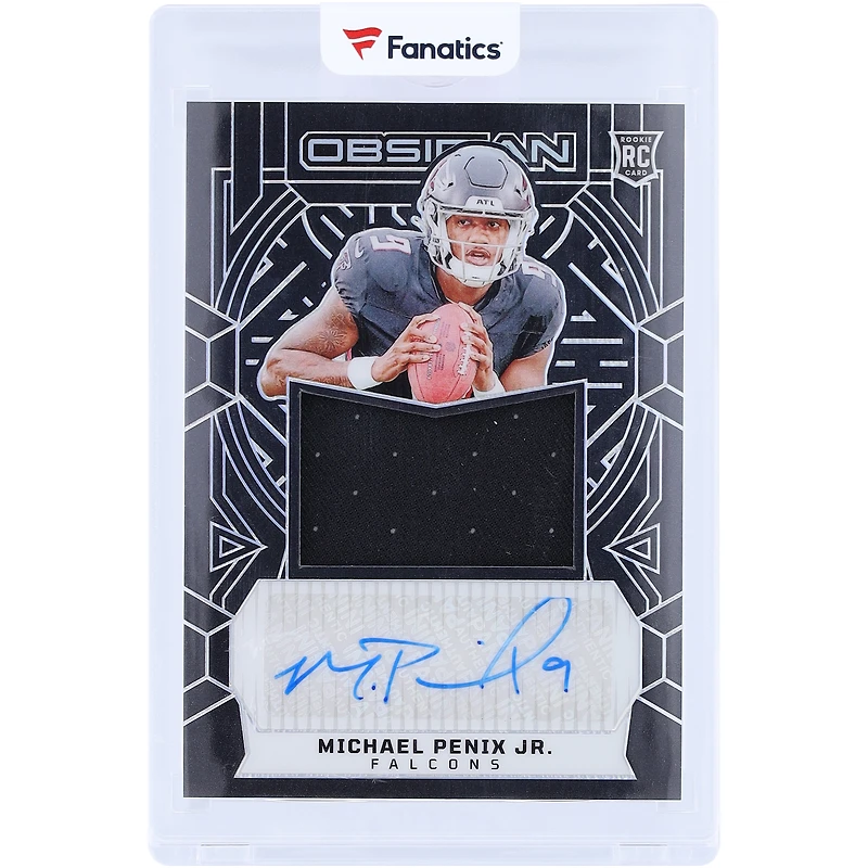 Carte recrue autographiée de Michael Penix Jr. (Atlanta Falcons) 2024 Panini Obsidian Jumbo Relic #RJJ-MPJ #/299
