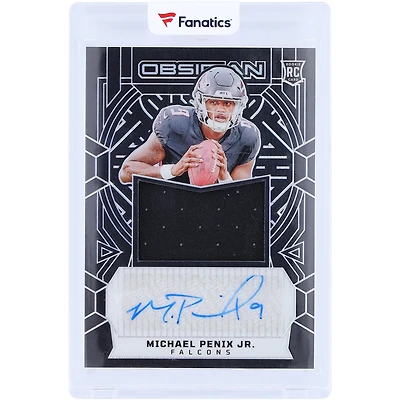 Carte recrue autographiée de Michael Penix Jr. (Atlanta Falcons) 2024 Panini Obsidian Jumbo Relic #RJJ-MPJ #/299