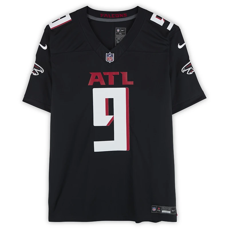 Maillot Nike Vapor F.U.S.E. noir dédicacé par Michael Penix Jr. des Falcons d'Atlanta