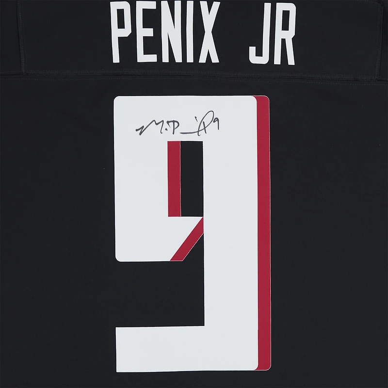Maillot Nike Vapor F.U.S.E. noir dédicacé par Michael Penix Jr. des Falcons d'Atlanta