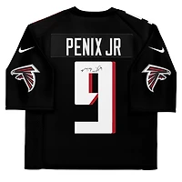 Maillot Nike Vapor F.U.S.E. noir dédicacé par Michael Penix Jr. des Falcons d'Atlanta