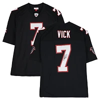 Maillot Mitchell & Ness Legacy noir autographié de Michael Vick (Atlanta Falcons), édition 2002