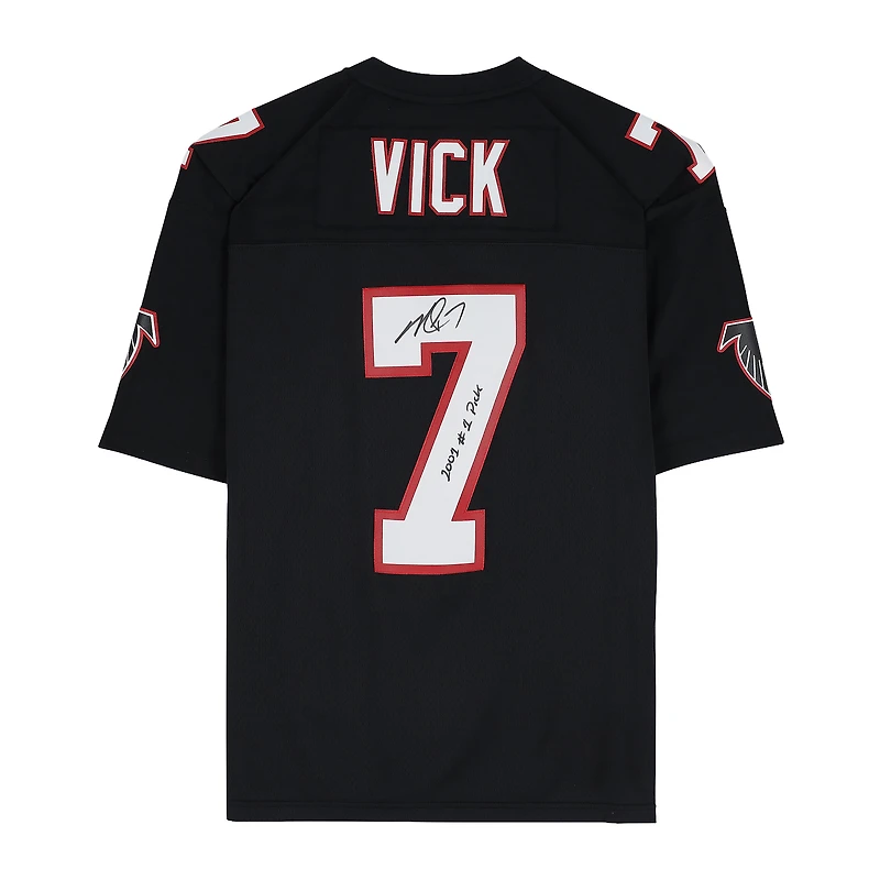 Michael Vick Atlanta Falcons Autographed Black Mitchell & Ness 2002 Legacy Jersey with "2001 #1 Pick" Inscription