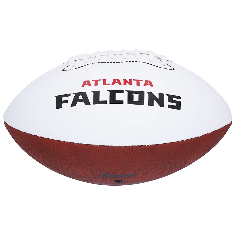 Michael Vick Atlanta Falcons Autographed Franklin White Panel Football with "2001 #1 Pick" Inscription