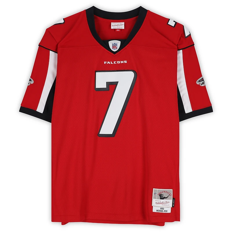 Michael Vick Atlanta Falcons Autographed Red Mitchell & Ness 2003 Legacy Jersey