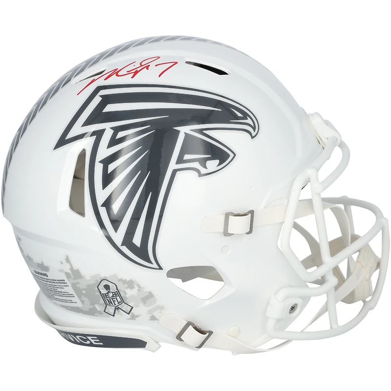 Michael Vick Atlanta Falcons Autographed Riddell 2024 Salute To Service Speed Authentic Helmet