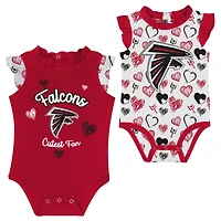 Ensemble 2 pièces pour nouveau-né et bébé Atlanta Falcons Happy Hearts