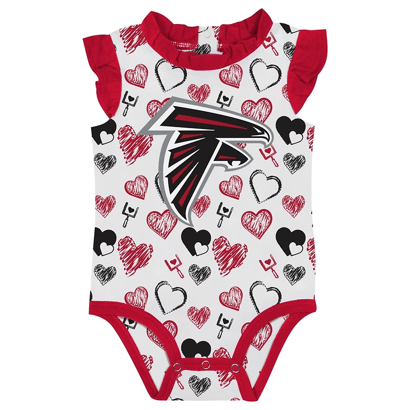 Ensemble 2 pièces pour nouveau-né et bébé Atlanta Falcons Happy Hearts
