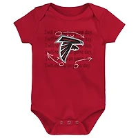 Ensemble de 3 bodys Team Starter pour nouveau-nés et nourrissons des Atlanta Falcons