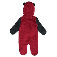 Grenouillère polaire rouge à fermeture éclair pour nouveau-né et nourrisson Outerstuff, motif Falcons d'Atlanta