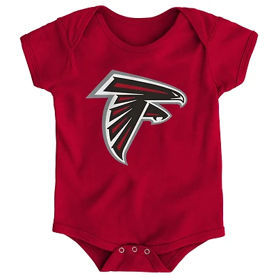 Body rouge avec logo de l'équipe des Falcons d'Atlanta pour nouveau-né et bébé