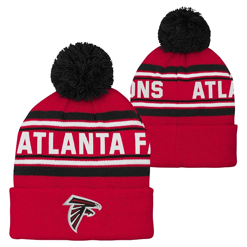 Preschool Red Atlanta Falcons Jacquard Cuffed Knit Hat with Pom