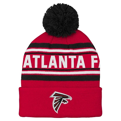 Preschool Red Atlanta Falcons Jacquard Cuffed Knit Hat with Pom