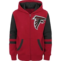 Sweat à capuche entièrement zippé rouge Atlanta Falcons Stadium préscolaire