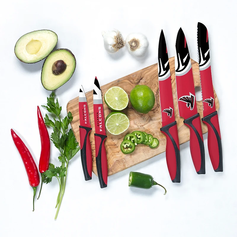 The Sports Vault Atlanta Falcons - Ensemble de 5 couteaux de cuisine
