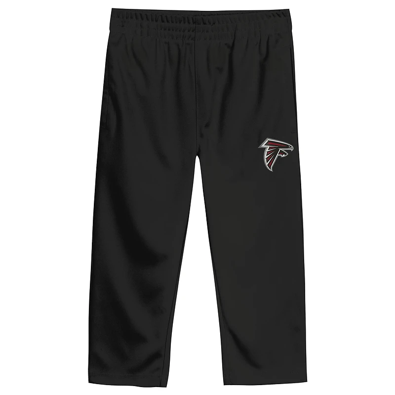 Ensemble t-shirt et pantalon à col en V rouge/noir Atlanta Falcons Red Zone pour tout-petits Outerstuff