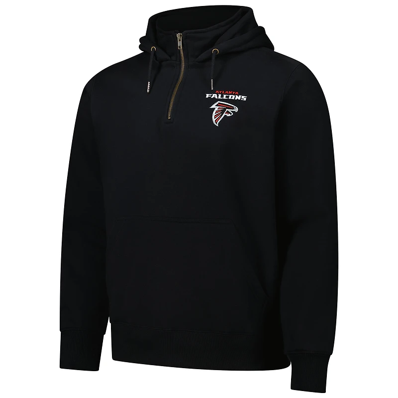 Sweat à capuche unisexe Dunbrooke Black Atlanta Falcons Defender fermeture éclair quart de tour