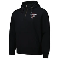 Sweat à capuche unisexe Dunbrooke Black Atlanta Falcons Defender fermeture éclair quart de tour