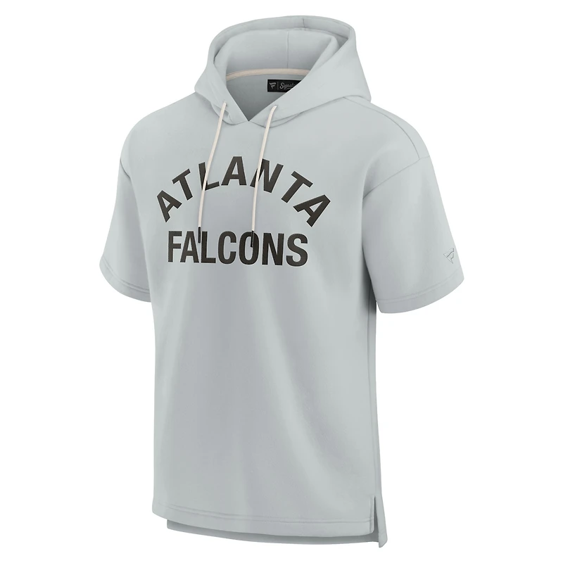 Sweat à capuche unisexe Fanatics Grey Atlanta Falcons Elements en polaire super douce manches courtes