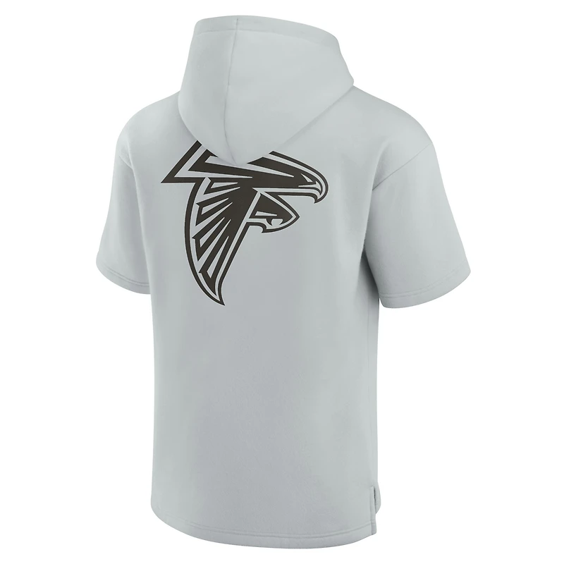 Sweat à capuche unisexe Fanatics Grey Atlanta Falcons Elements en polaire super douce manches courtes