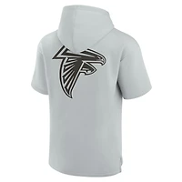 Sweat à capuche unisexe Fanatics Grey Atlanta Falcons Elements en polaire super douce manches courtes