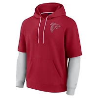 Unisex Fanatics  Red Atlanta Falcons Sleek Elements Pullover Hoodie
