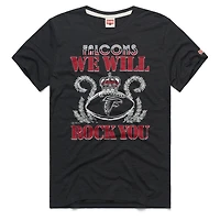 Unisex Homage Charcoal Atlanta Falcons 2026 NFL Schedule Queen Tri-Blend T-Shirt