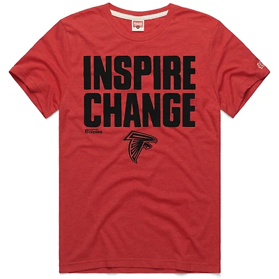 Unisex Homage Red Atlanta Falcons 2024 Inspire Change Tri-Blend T-Shirt