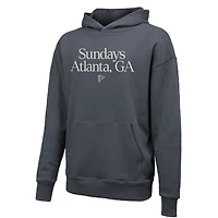 Unisex Majestic Threads  Gray Atlanta Falcons Sundays Pullover Hoodie