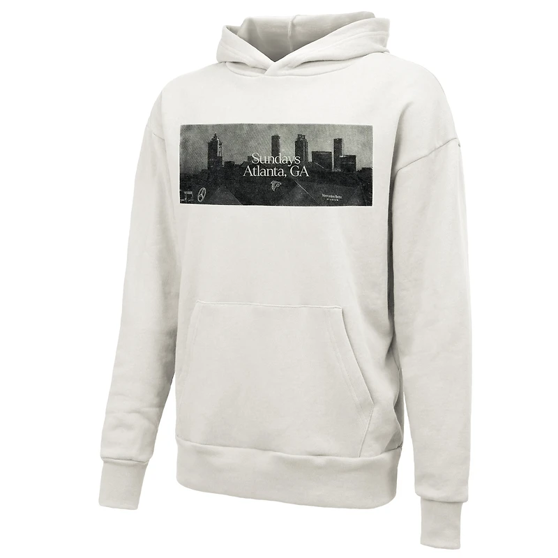 Sweat à capuche unisexe Majestic Threads blanc Atlanta Falcons Sundays Skyline