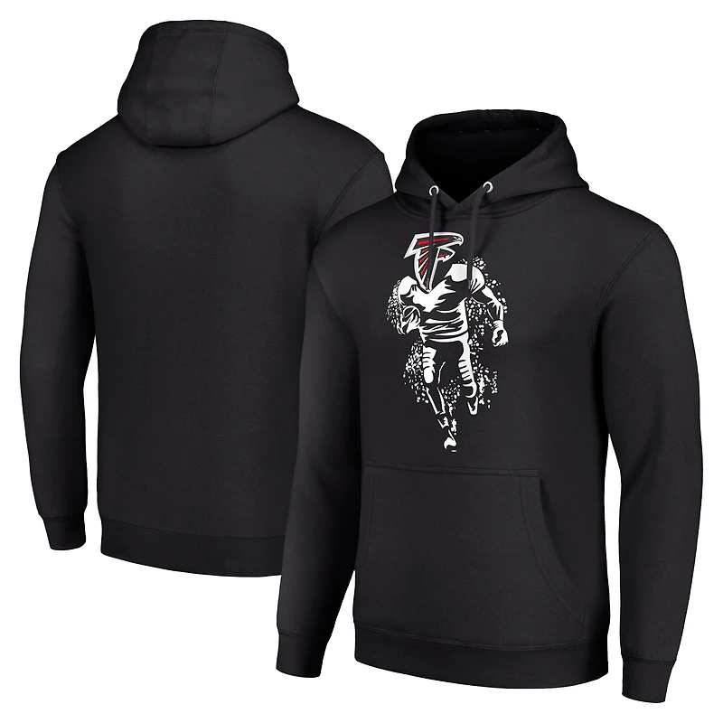Sweat à capuche unisexe noir avec logo graphique des Falcons d'Atlanta
