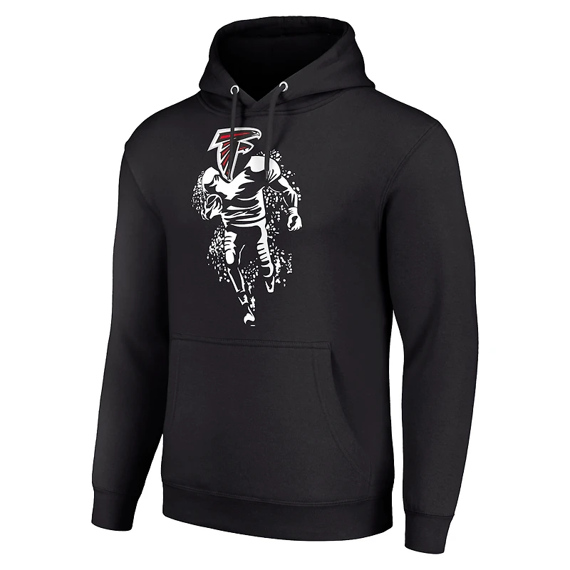 Sweat à capuche unisexe noir avec logo graphique des Falcons d'Atlanta