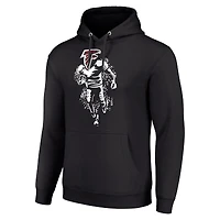 Sweat à capuche unisexe noir avec logo graphique des Falcons d'Atlanta