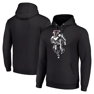 Sweat à capuche unisexe noir avec logo graphique des Falcons d'Atlanta